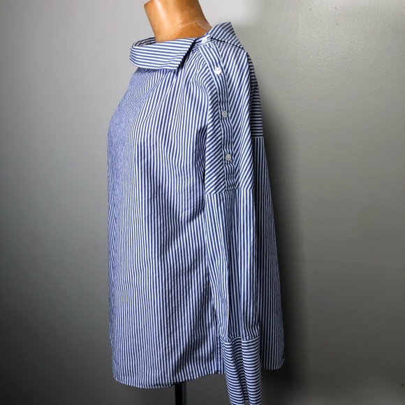 Aritzia Babaton Abram striped long sleeve blouse - Picture 9 of 14